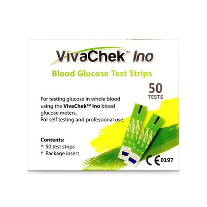 Vivachek Ino Blood Glucose Measuring (Glucometer) - Strips (Box of 50)
