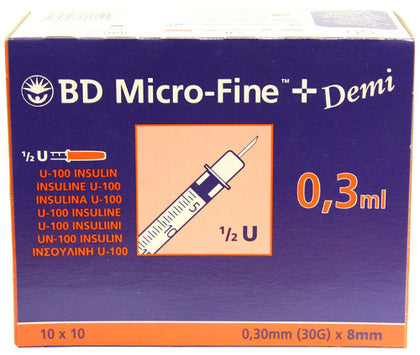 BD Micro Fine Insulin Syringes (Pack of 10)